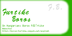 furtike boros business card